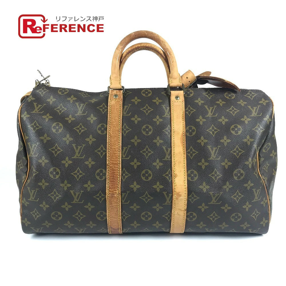 Louis Vuitton Monogram Keepall Bag Travel Handbag Boston Canvas Brown